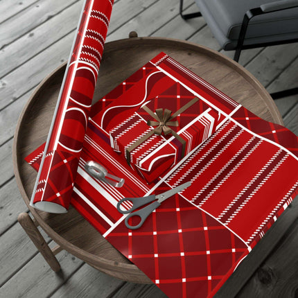 Luxurious Customizable Red Holiday Gift Wrap Set - Elevate Your Present Experience