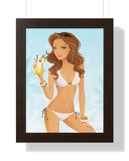 Tropical Oasis Vertical Framed Art Print