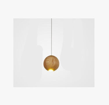 Nordic wood solid wood ball chandelier creative personality living roo
