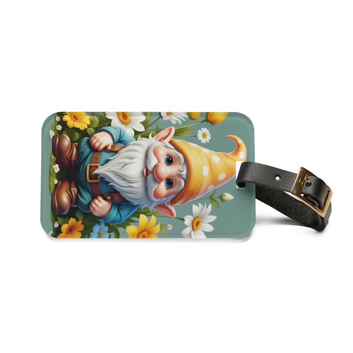 Spring Gnome Travel Tag: Whimsical Yet Practical Luggage Accessory
