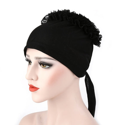 Peekaboo Studio Large Solid Color Lace Flower Hat with Adjustable Fit