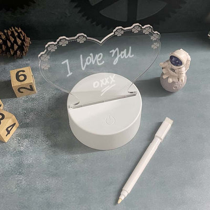 Desktop Luminous Love Message Board Acrylic Double Sided With Pen USB Options