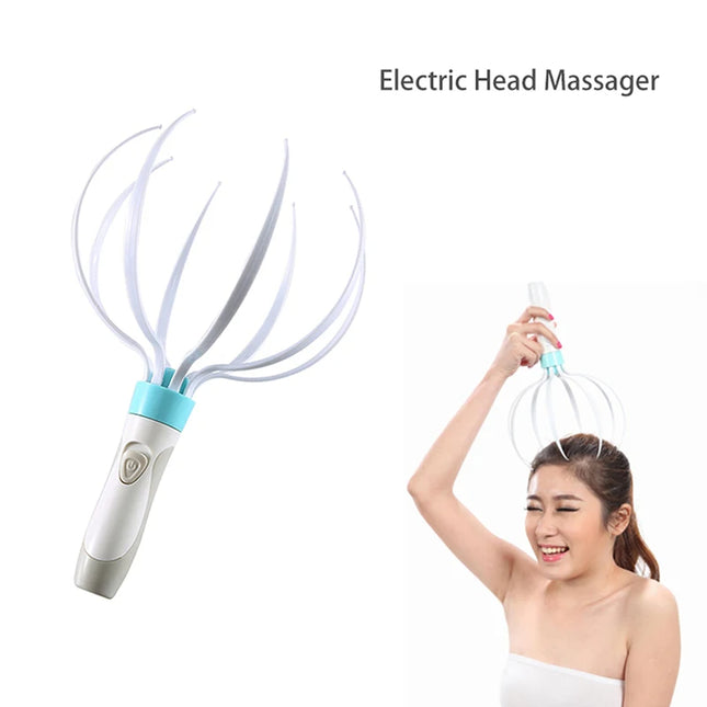 Peekaboo Studio Electric Head Massager with Scalp Vibration & Eight Cl