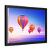 Elite Black Pinewood Framed Canvas Art with Special Coating for Vibrant Designs