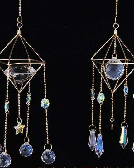 Enchanted Crystal Rainbow Wind Chimes - Sunlit Garden Harmony