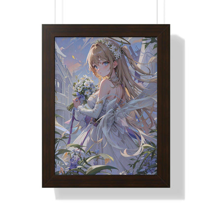 Chic Eco-Friendly Anime Girl Vertical Art Print for Sustainable Home Decor