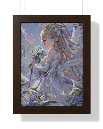 Chic Eco-Friendly Anime Girl Vertical Art Print for Sustainable Home Decor