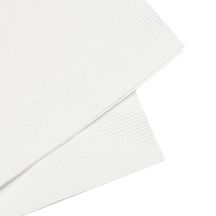 Elegant Custom White Paper Napkins with Coined Borders