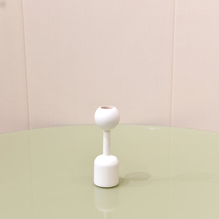 Wooden Candlestick Holder For Home Decor Black Or White Finish
