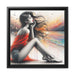 Sophisticated Lady - Valentine Matte Canvas Wall Art Collection with Sleek Black Frame