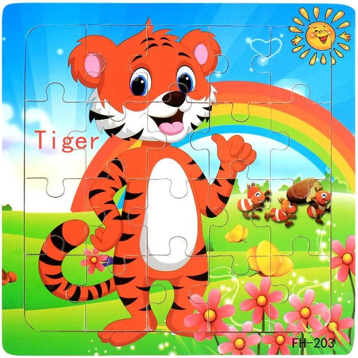 Montessori Interactive 3D Wooden Puzzle - Engaging Learning Toy for Young Adventurers
