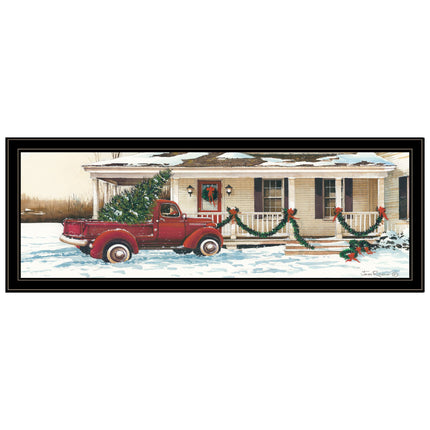 John Rossini Christmas Wall Art - Black Framed, Multicolor Design