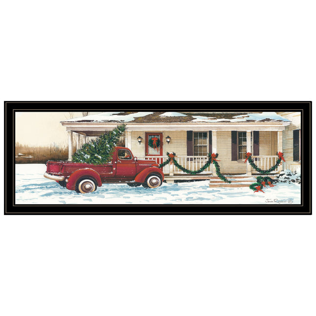 John Rossini Christmas Wall Art - Black Framed, Multicolor Design