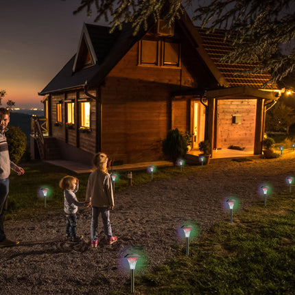 Peekaboo Studio 24-Pcs Solar Garden Lights, IP44 Waterproof, 7 Colors