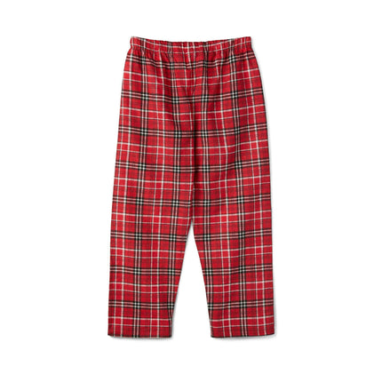 Elegant Valentine Red Heart Tartan Luxe Cotton Pajama Set for Men