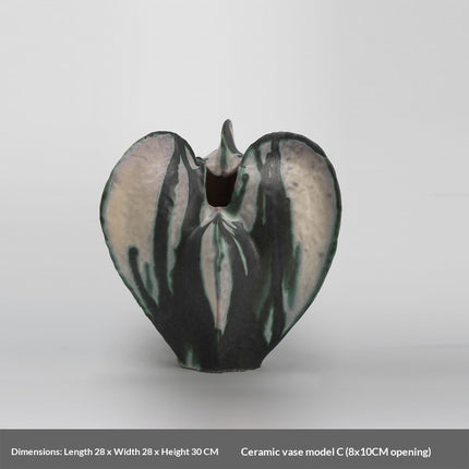 Carambola Ceramic Vase Ornament Abstract Artist Modern Minimalist Glazed Pottery