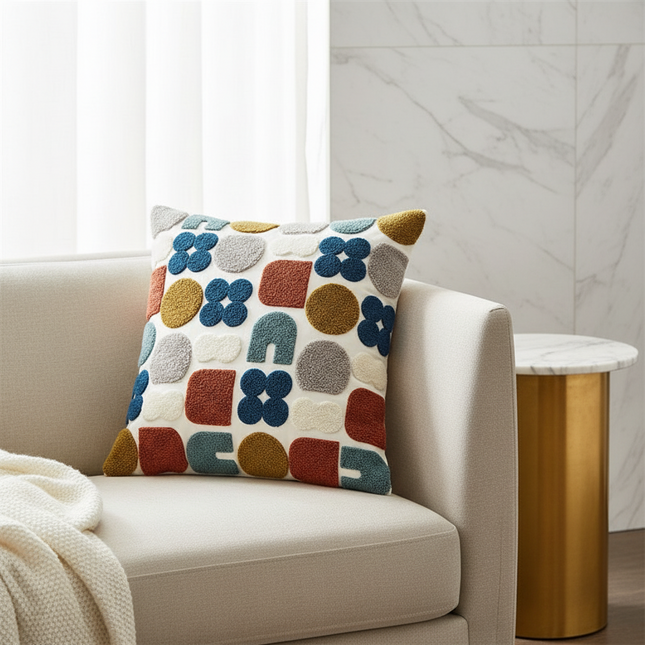 Simple Embroidered Cushion Embroidered Pillow Cover