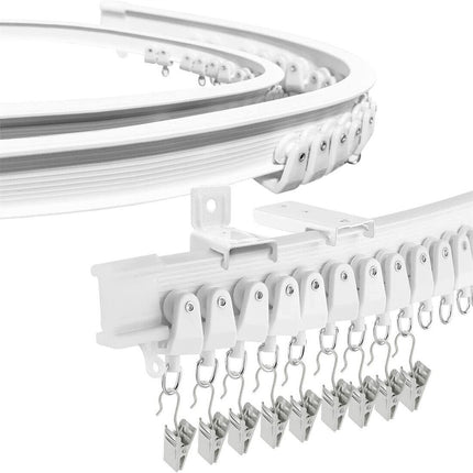 NEW 5M Bendable Flexible Curtain Track Rod Rail Ceiling Window Caravan
