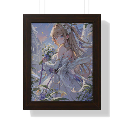 Chic Eco-Friendly Anime Girl Vertical Art Print for Sustainable Home Decor