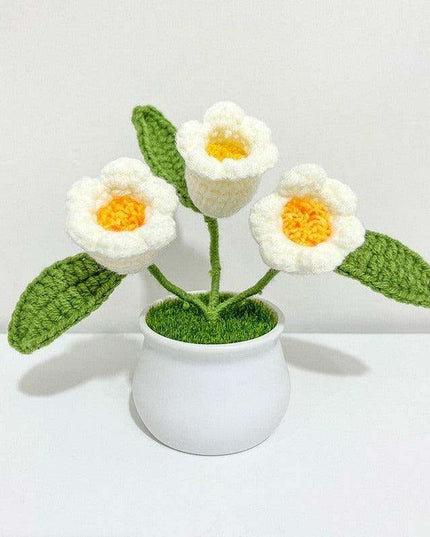 Handcrafted Korean Wool Sunflower Arrangement for Chic Home Elegance