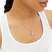 Sparkling Crystal Love Knot Necklace with Elegant Cubic Zirconia
