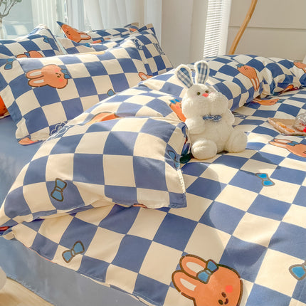 Peekaboo Studio Four-Piece Sanding Skin Bed Sheet Set with Quilt Cover