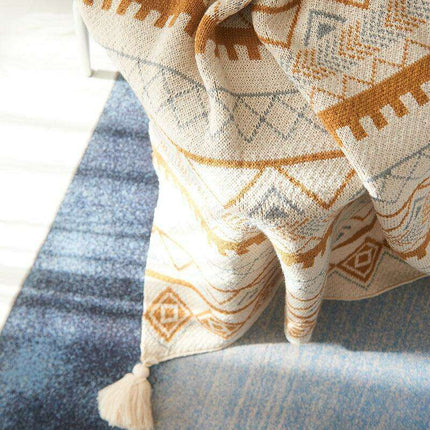 Cozy Nordic Luxe Acrylic Knit Blanket | Elegant Winter Home Decor & Sofa Throw