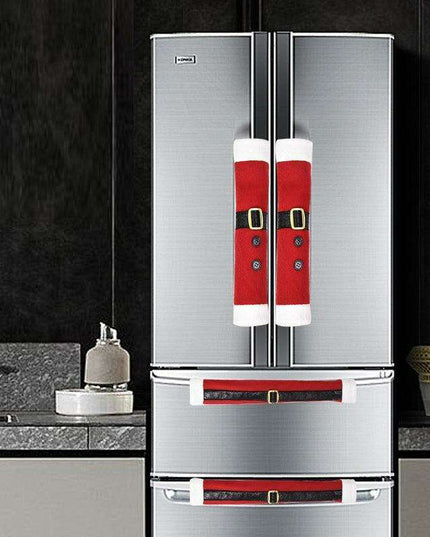 Elegant Red Flannelette Handle Covers for the Holiday Season