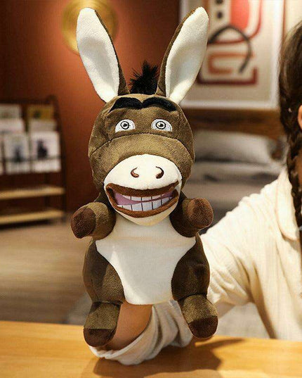 Enchanting Animal Hand Puppet Set - Panda, Bunny, Donkey & Sheep - 25cm Tall