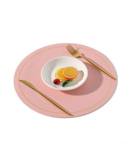 Elegant Circular PVC Leather Dining Placemats for a Luxurious Table Setting