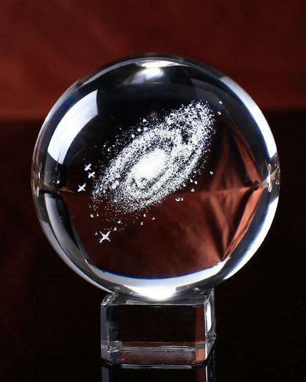 Galactic Elegance: Handcrafted K9 Crystal Celestial Sphere