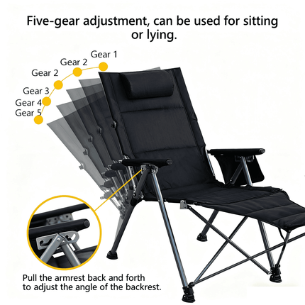 Outdoor Folding Recliner Chair – High Back, Portable & Comfort
