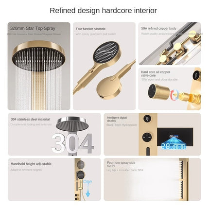 Matte Grey Thermostatic Shower Set | Concealed Design & Luxury