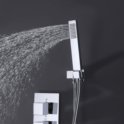 Hidden Luxury Shower System with Built-in Valve, Rainfall Show