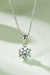 1 Carat Lab-Diamond Sterling Silver Necklace with Platinum Plating and Certification