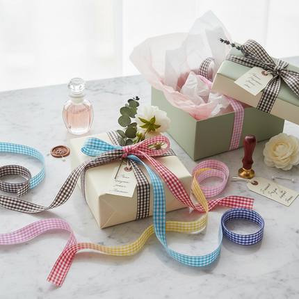 Peekaboo Studio Scottish Houndstooth Ribbon - Handmade, DIY Crafting