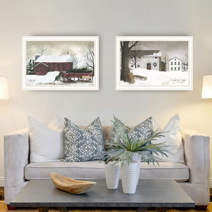 Billy Jacobs 2-Piece Framed Christmas Wall Art Set - Family & Home Dec