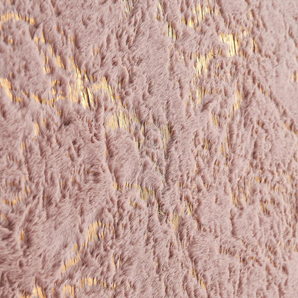 Room & Decor Luxury Machine Washable Dust Pink Faux Fur Area Rug