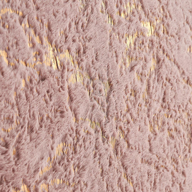 Room & Decor Luxury Machine Washable Dust Pink Faux Fur Area Rug