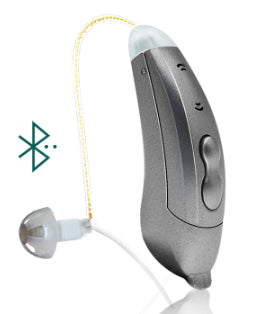 Bluetooth RIC Sound Amplifier with Noise Cancelling — Champagne, Graphite & Pearl Grey | Très Elite