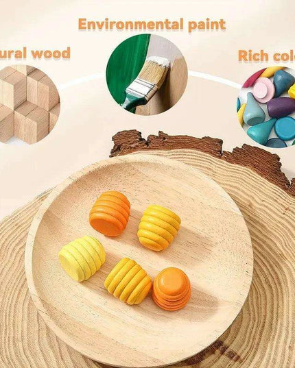Colorful Wooden Building Blocks Kit for Creative Learning and Logical Development