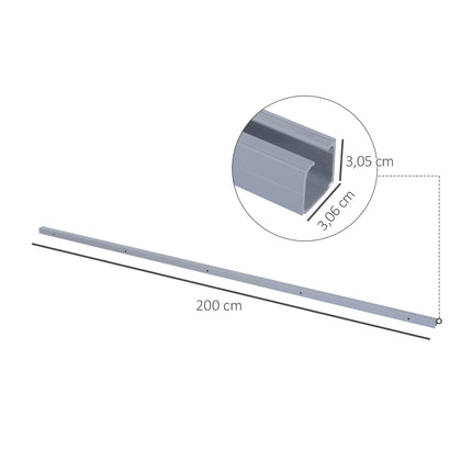 Peekaboo Studio 6.5FT Sliding Barn Door Track Kit - Durable Aluminium