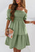 Captivating Off-Shoulder Flirty Mini Dress with Shirred Bodice