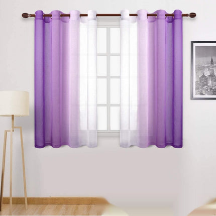 Gradient Sheer & Blackout Curtain Set of 2 Panels