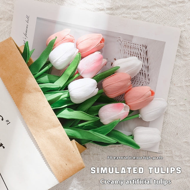 Peekaboo Studio Tulip Artificial Flower Arrangement - Realistic & Vibr