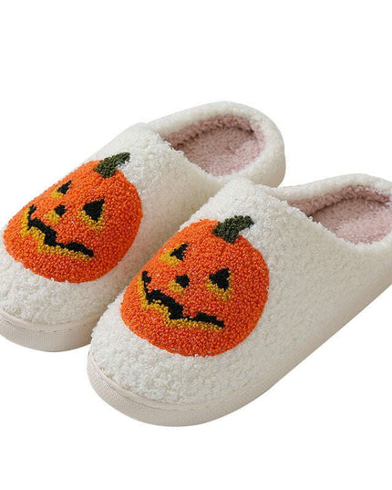 Cozy Pumpkin Cartoon Slippers for Couples