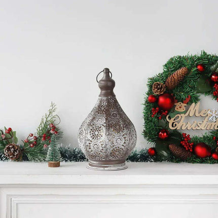 Moroccan Elegance: Vintage Metal Candle Lantern for Enchanting Ambiance
