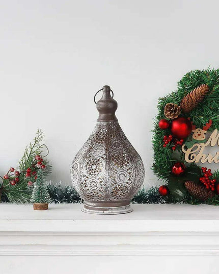 Moroccan Elegance: Vintage Metal Candle Lantern for Enchanting Ambiance