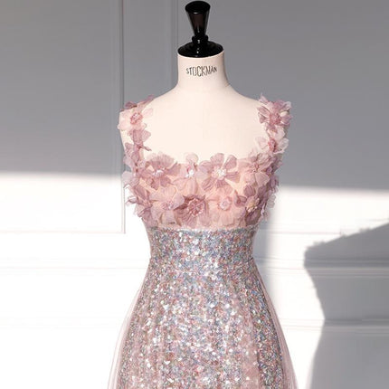 Peekaboo Studio Sequined Flower Wedding Dress with Elegant Design & Sl