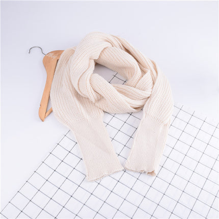 Peekaboo Studio Women's Knitted Wool Shawl Scarf with Sleeves, Warm &